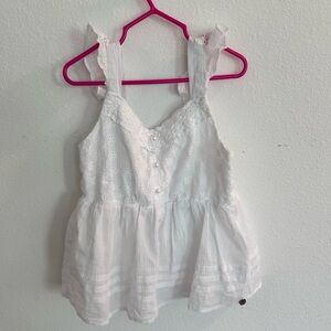 Justice Girls White Eyelet Top

Size M